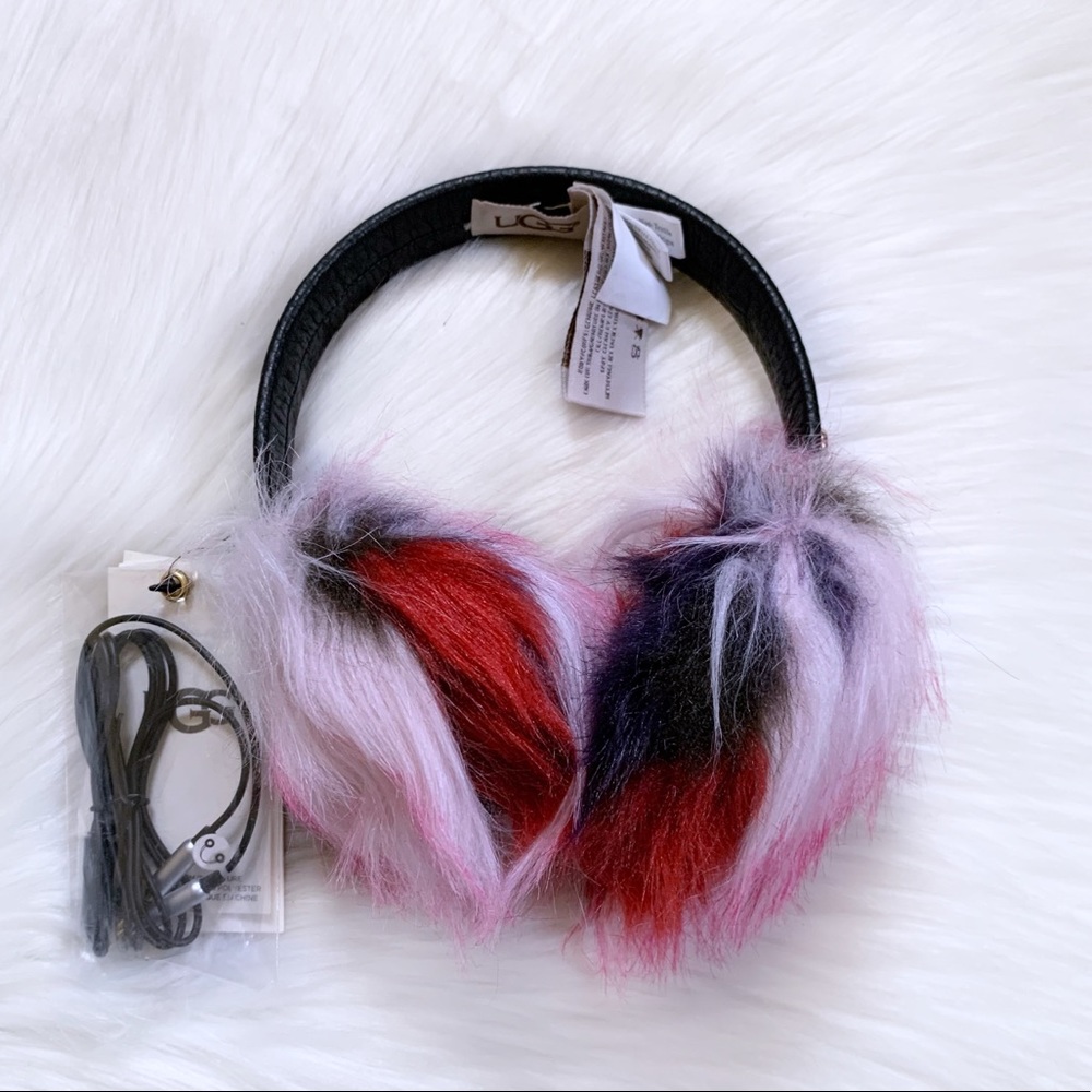 UGG Wired Faux Fur Patchwork Earmuffs - Picture 2 of 9